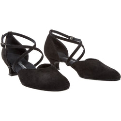 048 chaussures de danse en daim noir