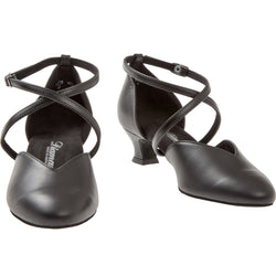 107 leather dance shoes in black