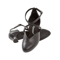 107 chaussures de danse en cuir noir