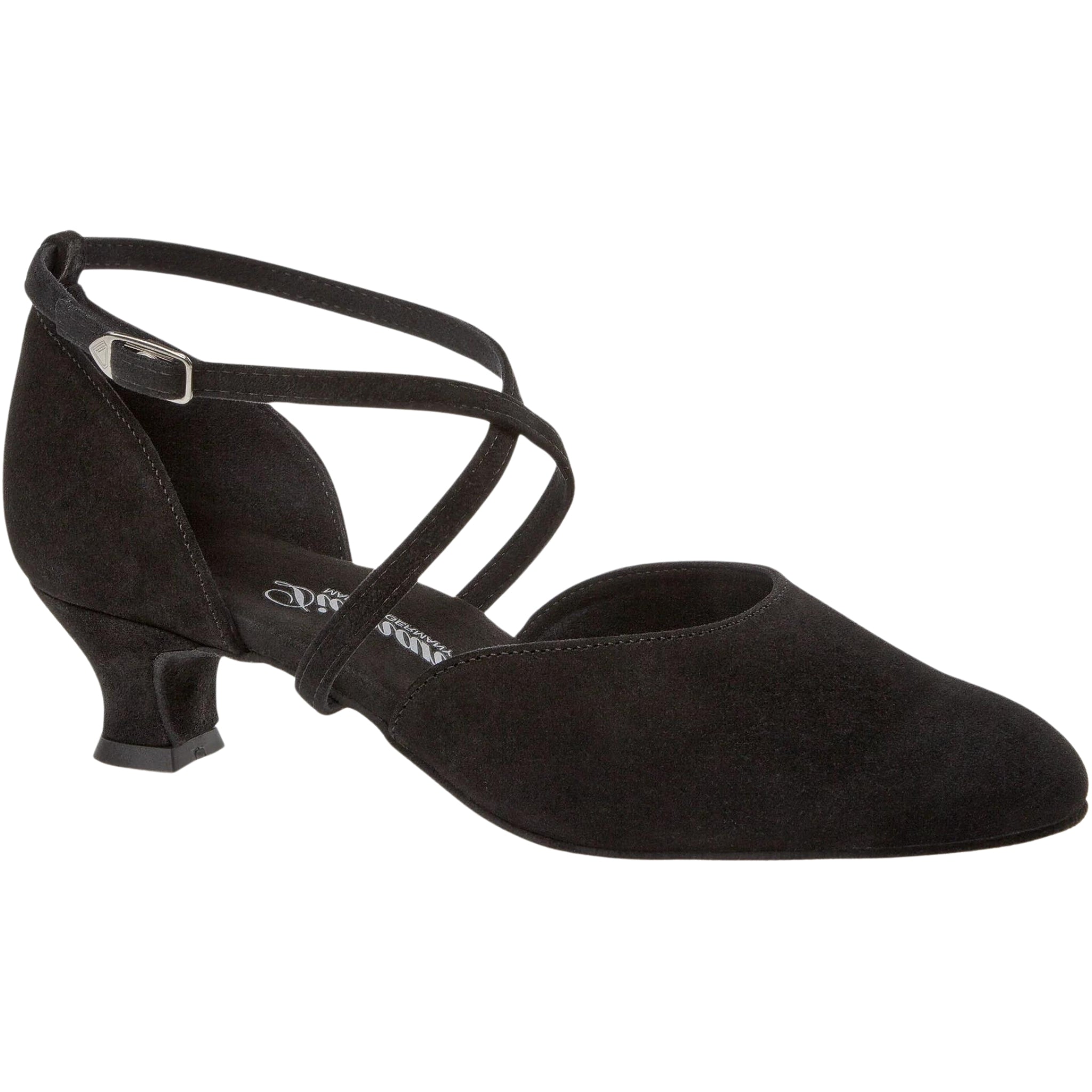 048 chaussures de danse en daim noir