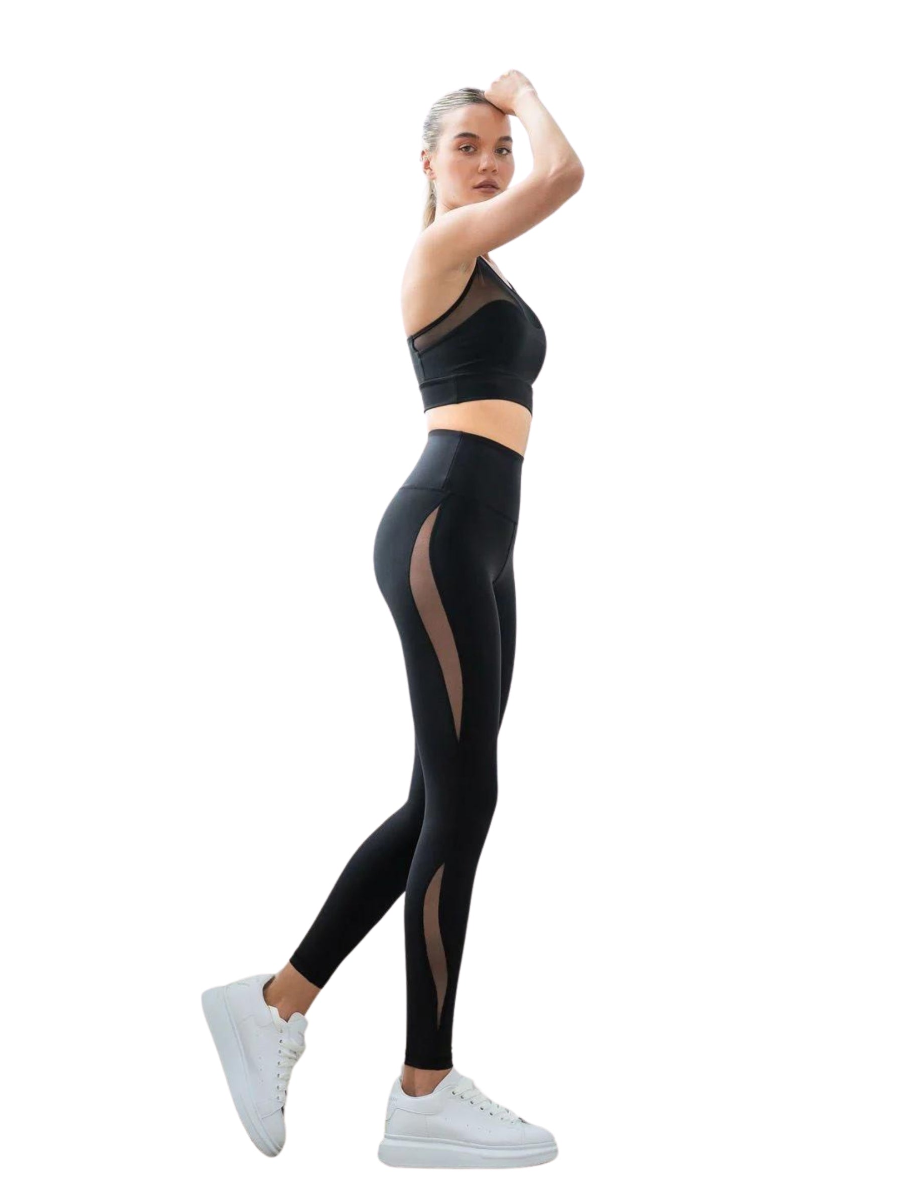 429 High waist leggings in black