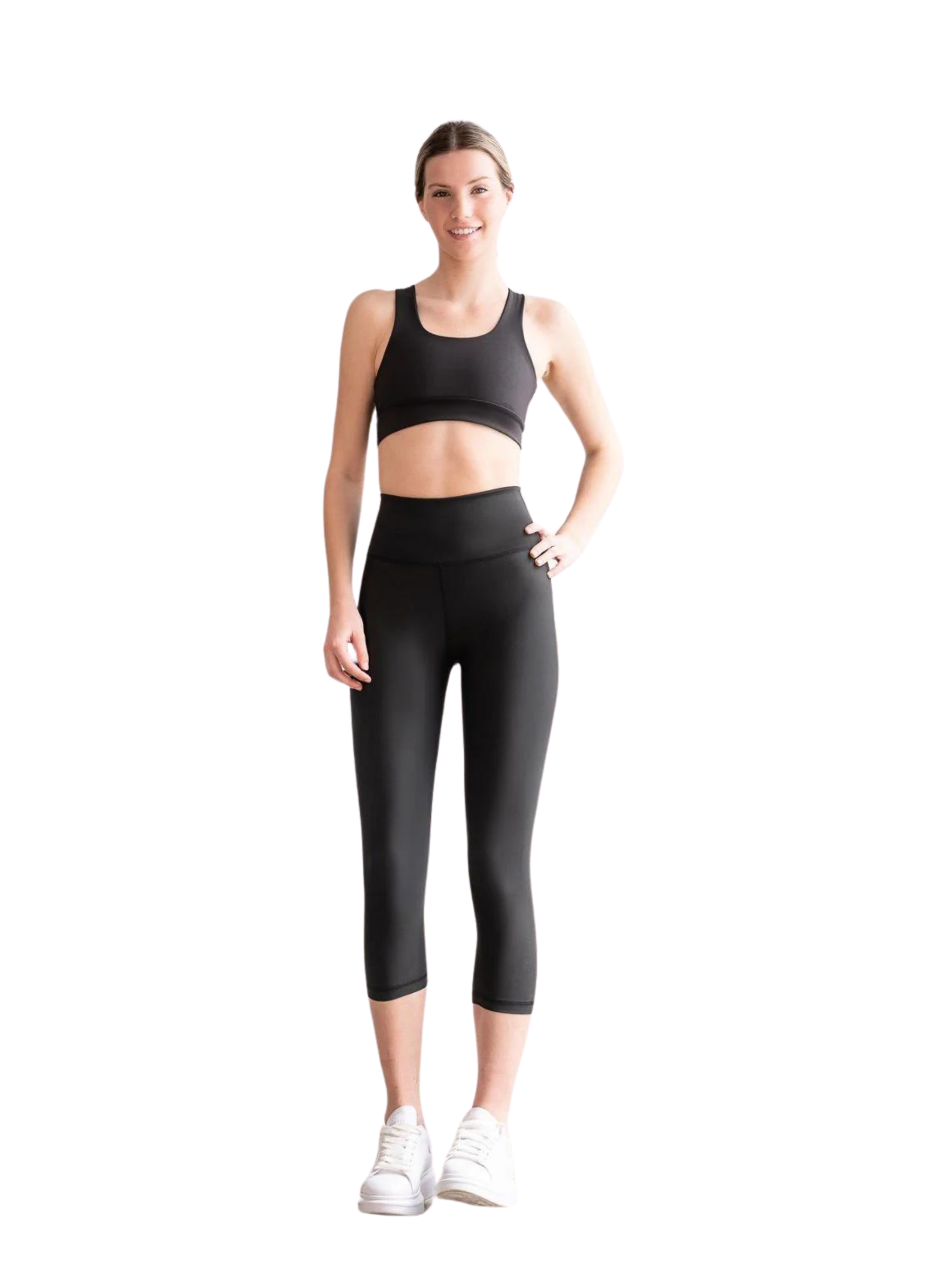 4306 Leggings Capri in nero