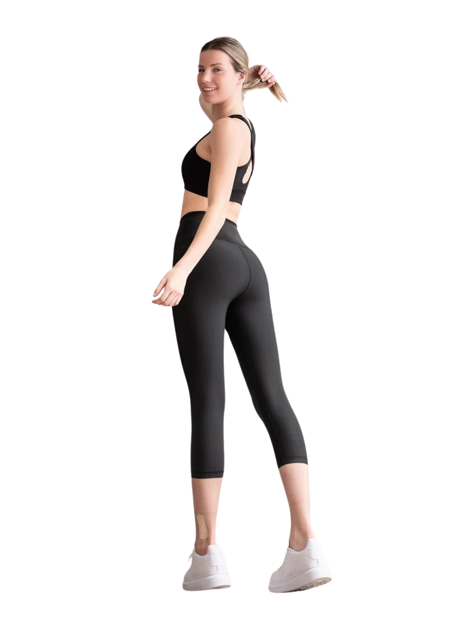 4306 Leggings Capri in nero