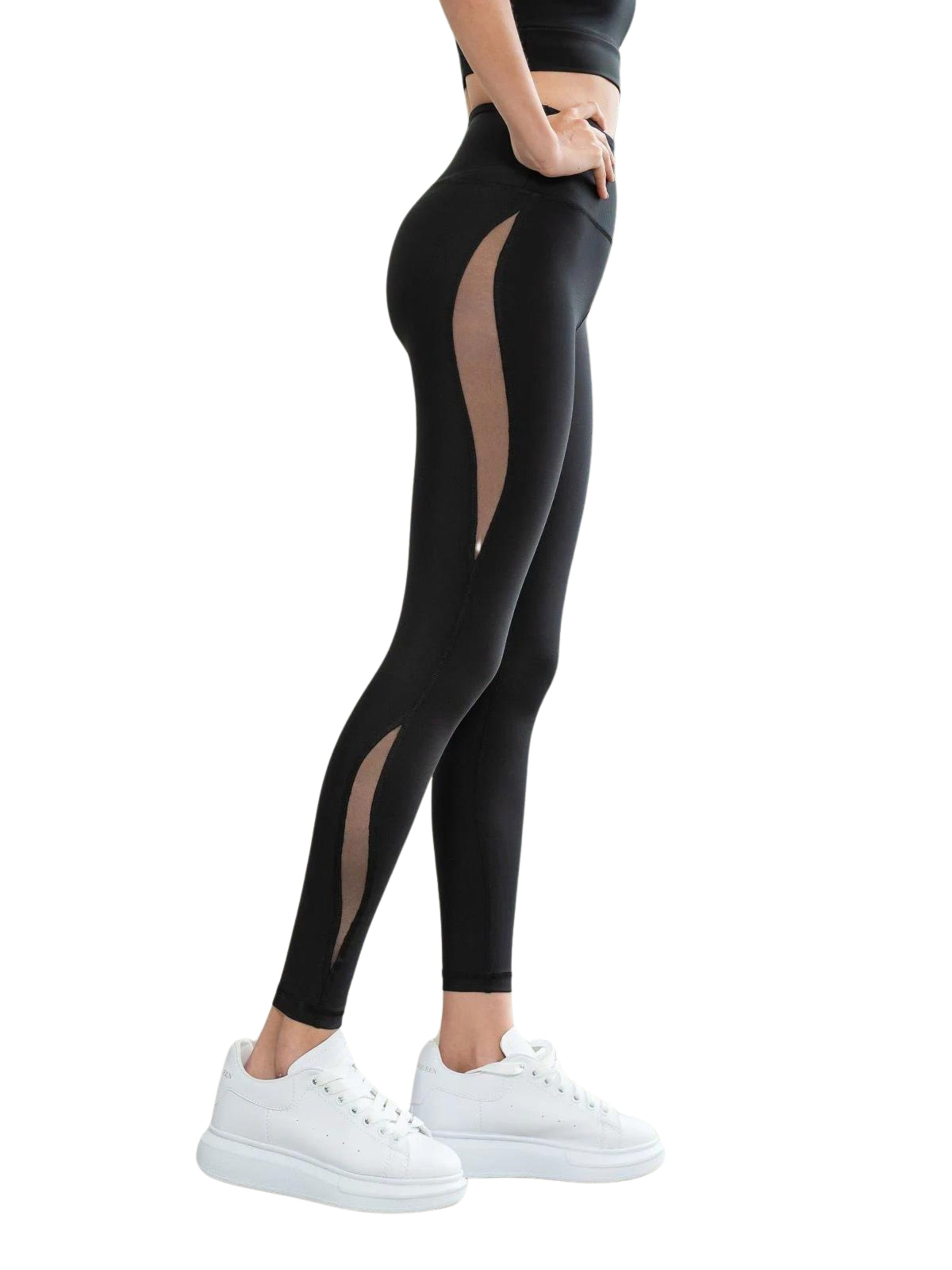 429 High Waist Leggings in Schwarz