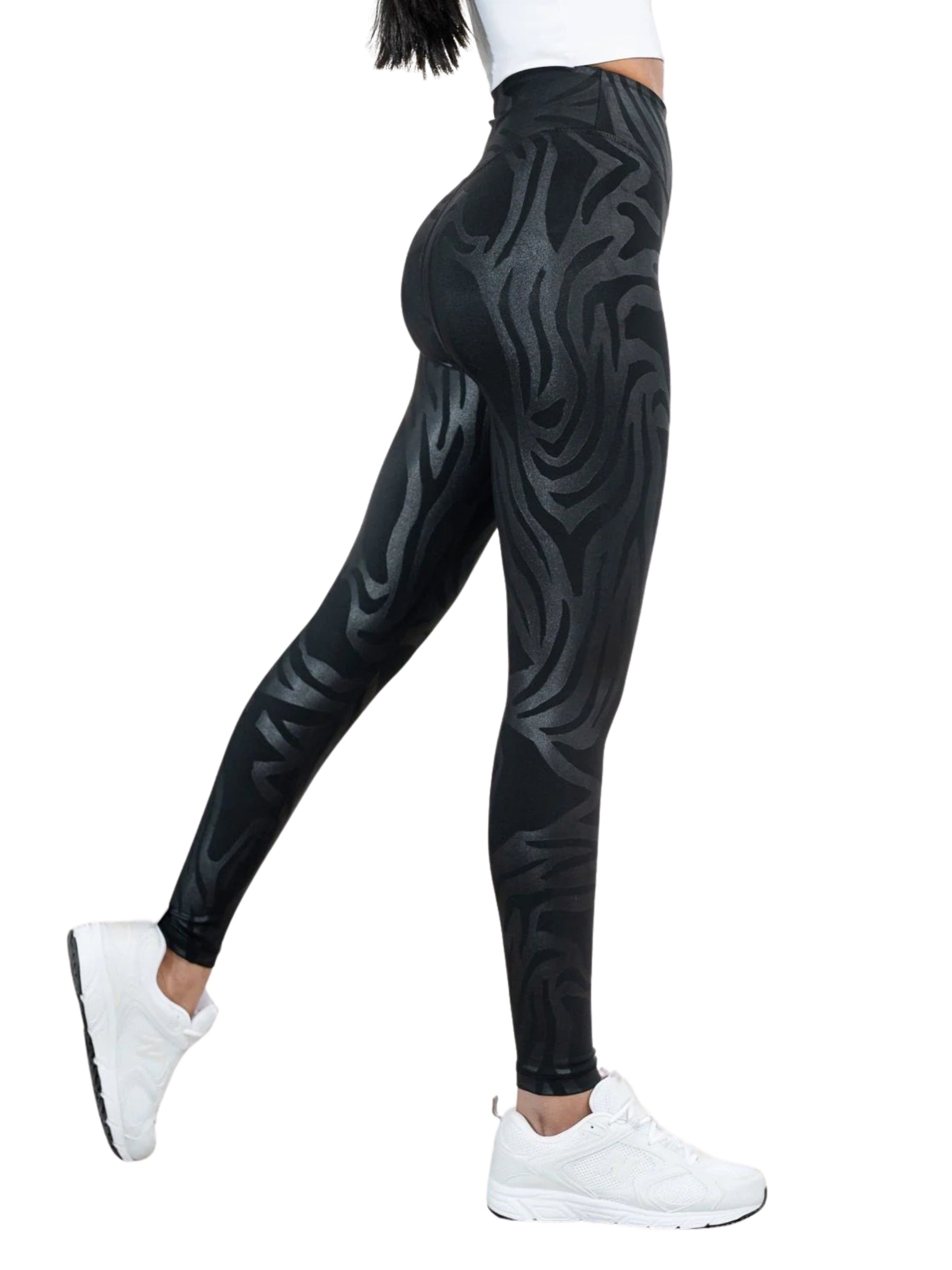 468 Lanzarote Leather Look Leggings in Schwarz