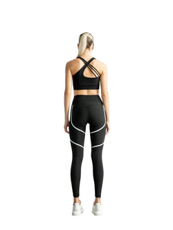 Leggings sportivi 394 Orly in bianco e nero