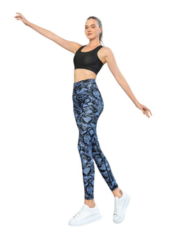 422 Leggings a vita alta in blu-nero