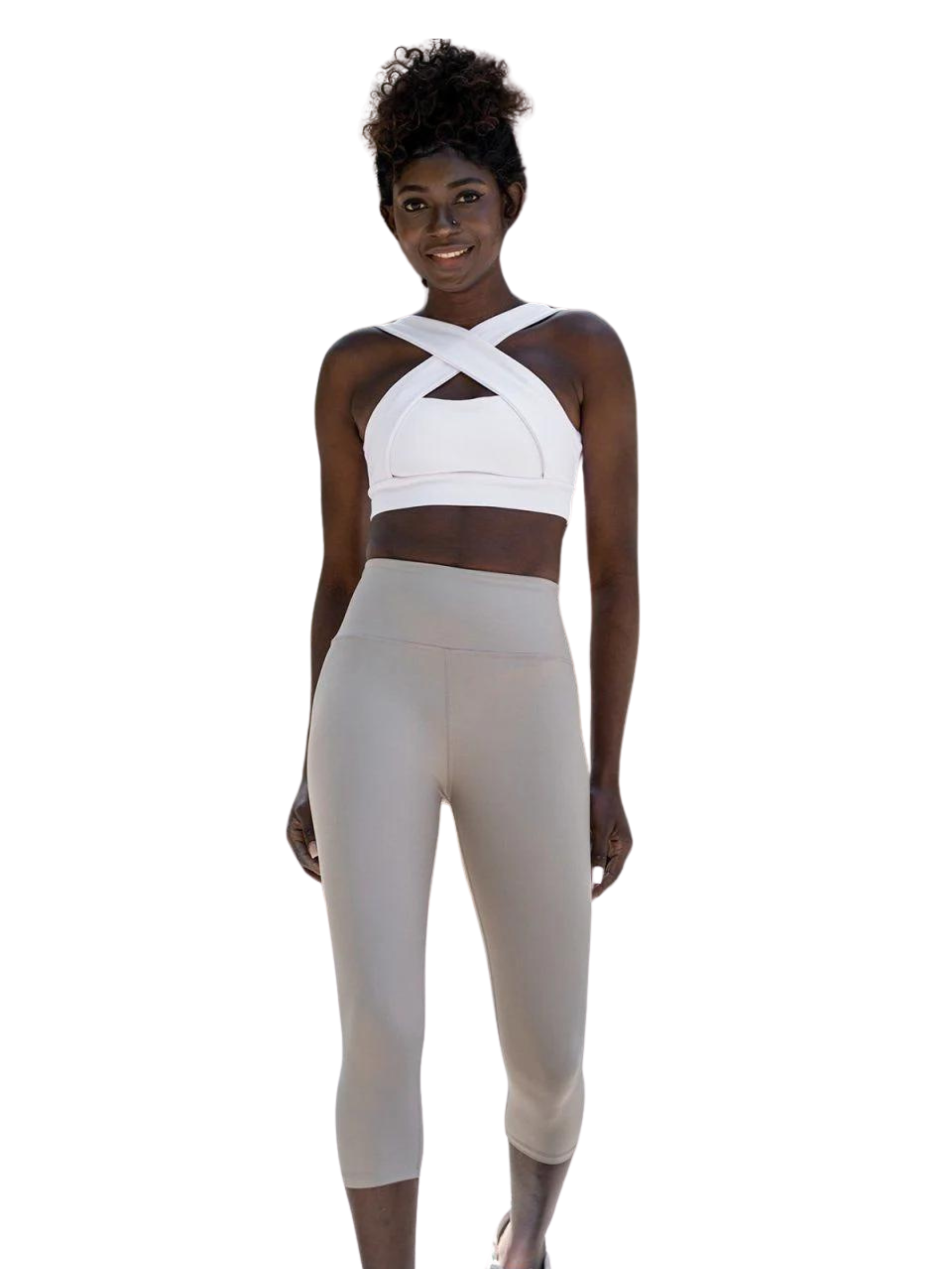 4723 Leggings Capri in beige