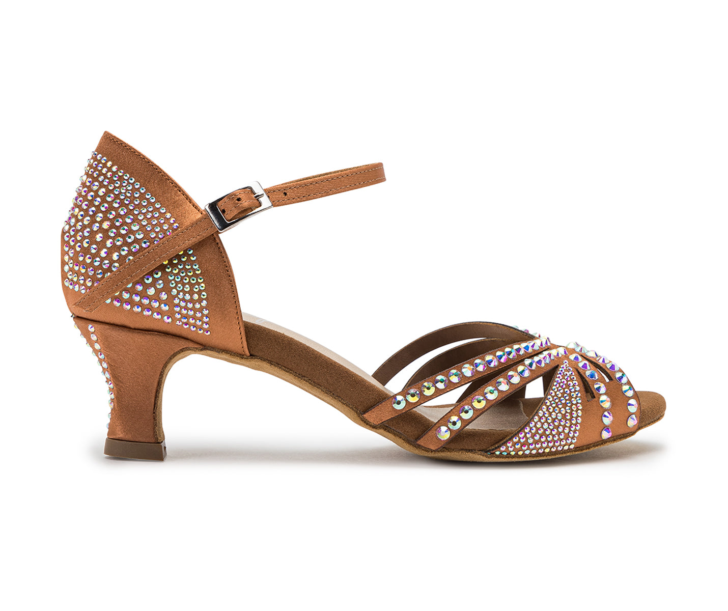 DQ L3M Tanzschuhe in Bronze mit Strass