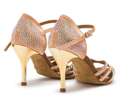 Scarpe da ballo DQ L3M in color carne con strass