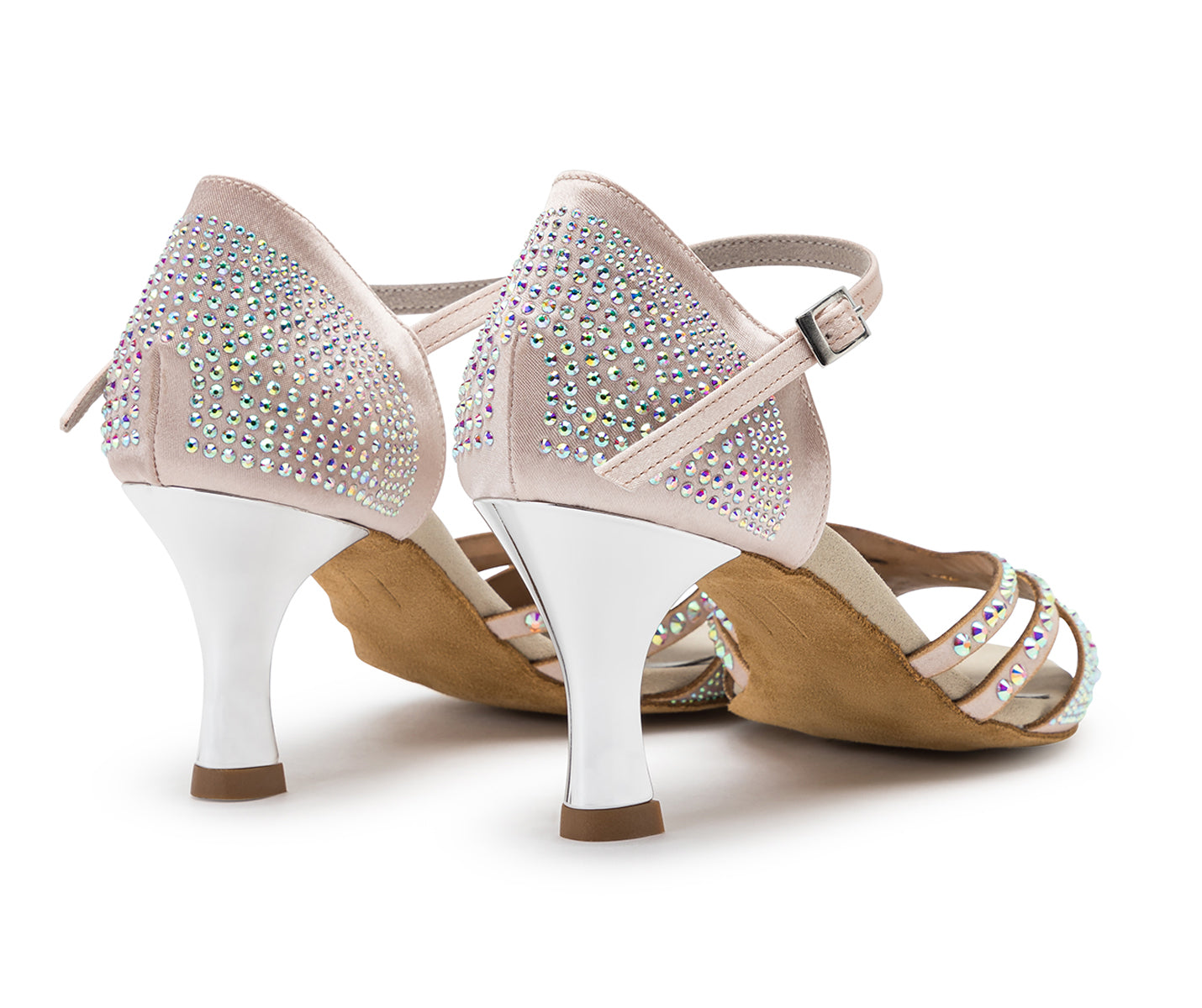 DQ L3M Chaussures de danse en cipria rose avec strass