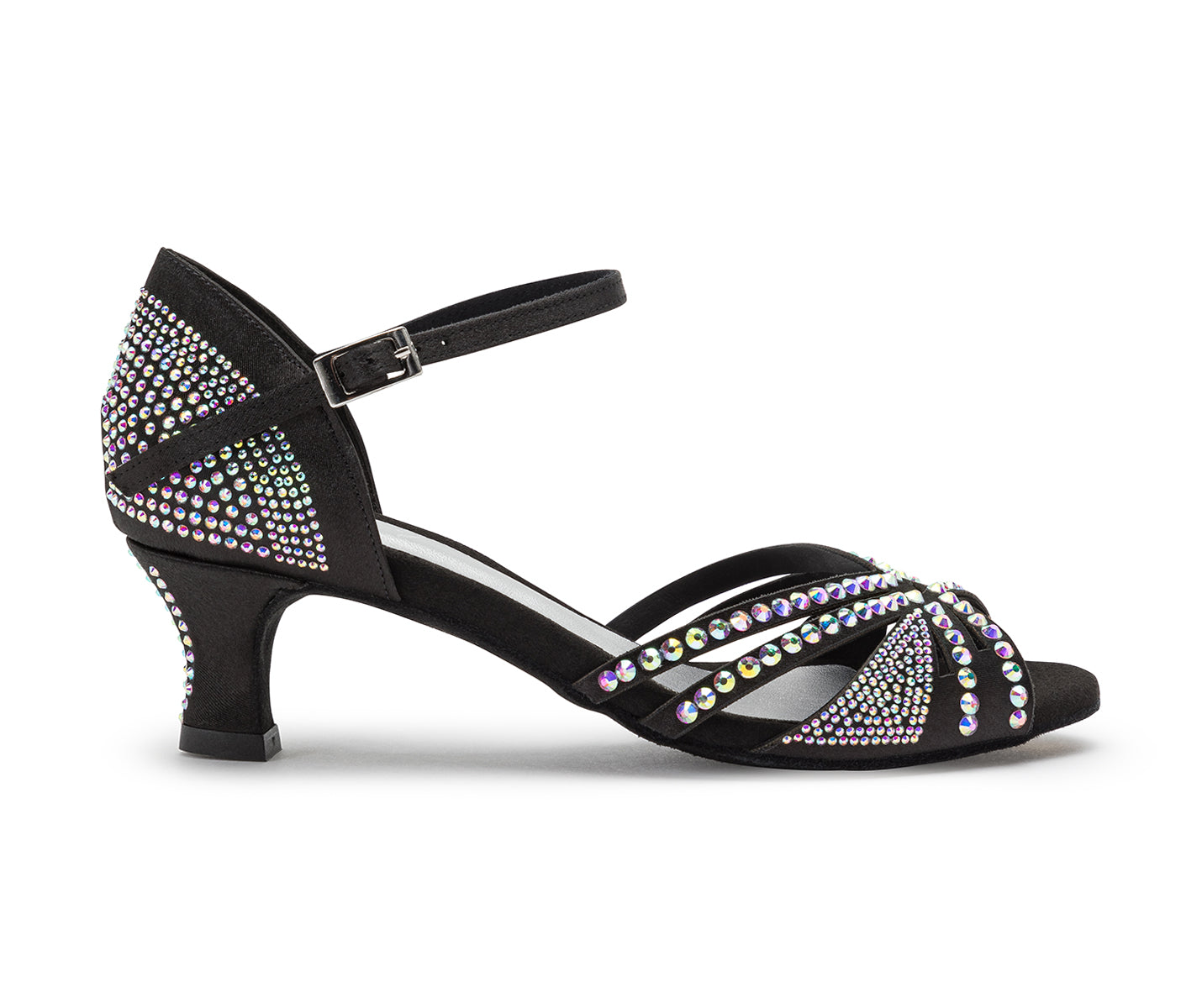 DQ L3M Chaussures de danse en noir avec strass