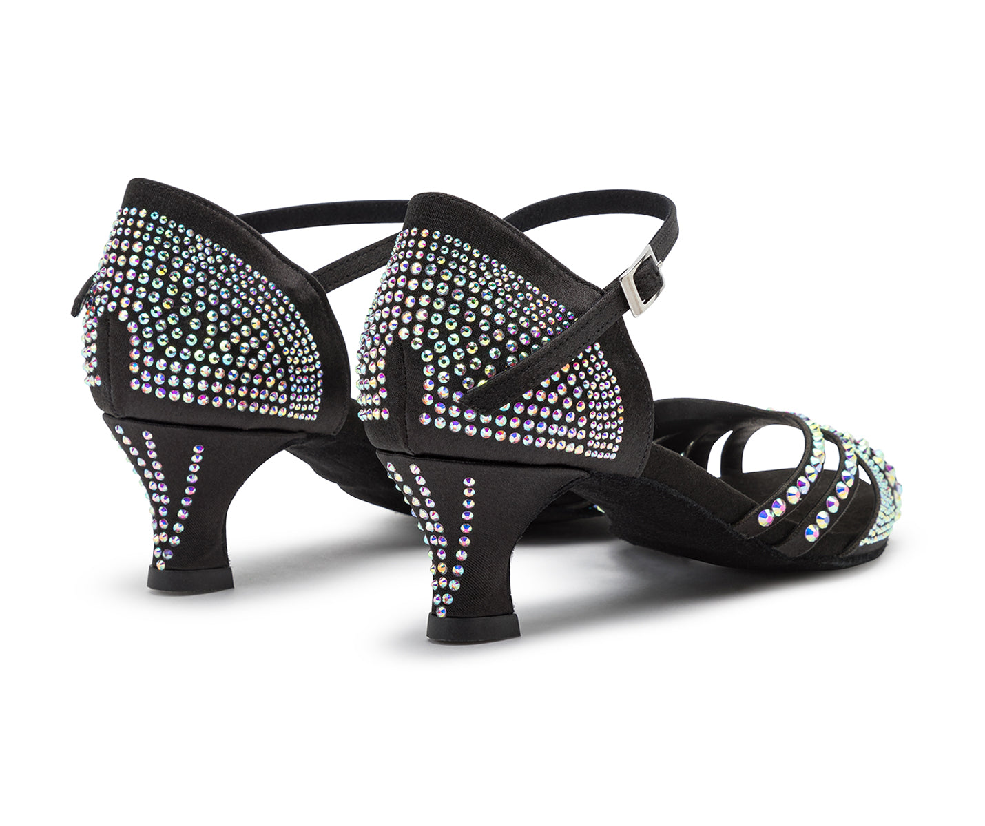 Scarpe da ballo DQ L3M in nero con strass