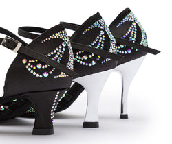 DQ L3M Chaussures de danse en noir avec strass