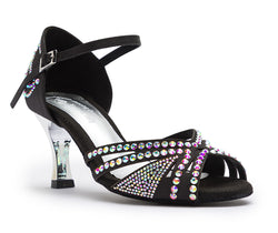 Zapatos de baile DQ L3M en negro con strass