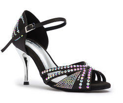 Zapatos de baile DQ L3M en negro con strass