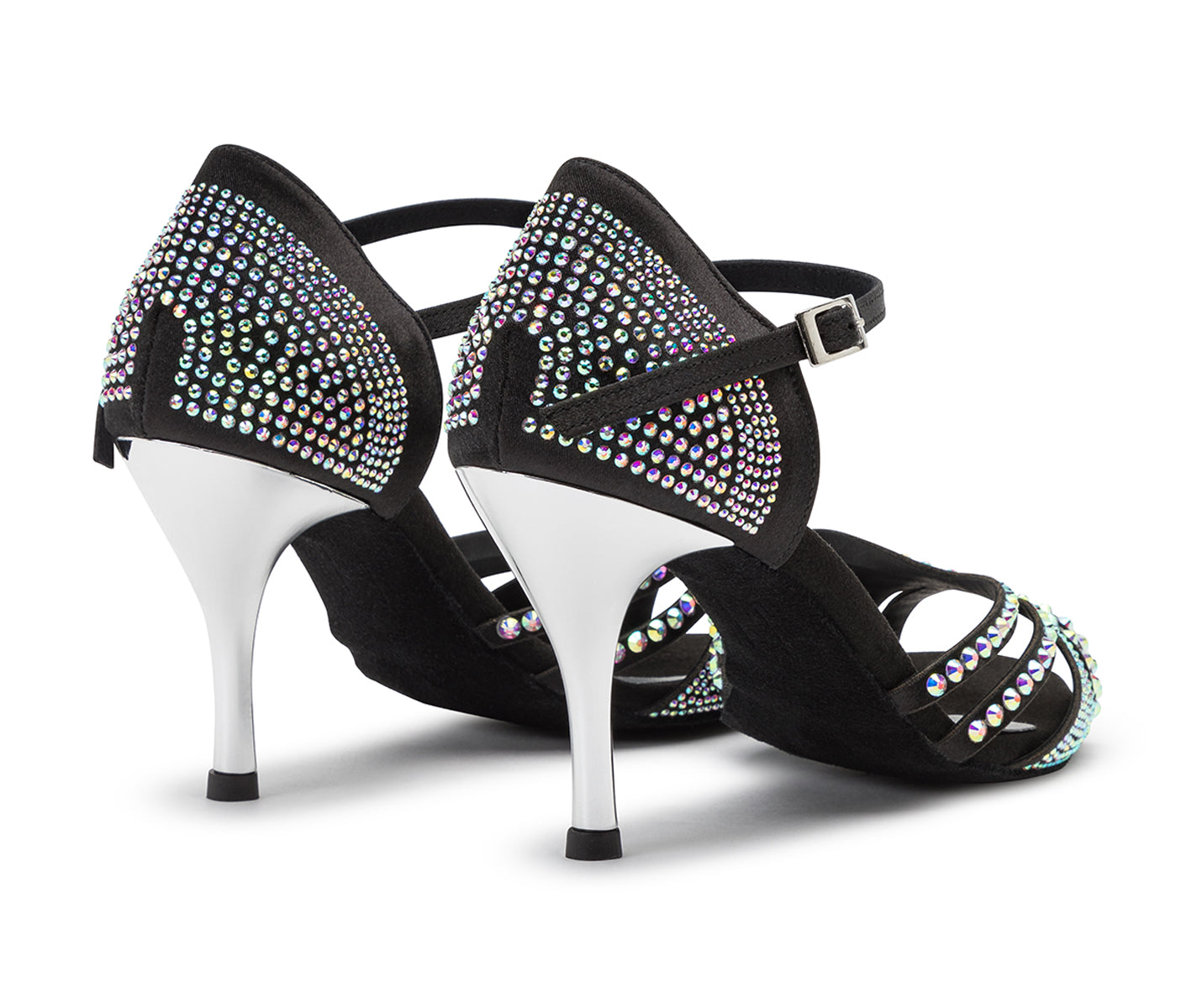 Scarpe da ballo DQ L3M in nero con strass