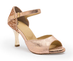 Scarpe da ballo Alya in glitter oro rosa