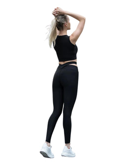 814 Extra High Waist Leggings mit Hüftausschnitt in Schwarz