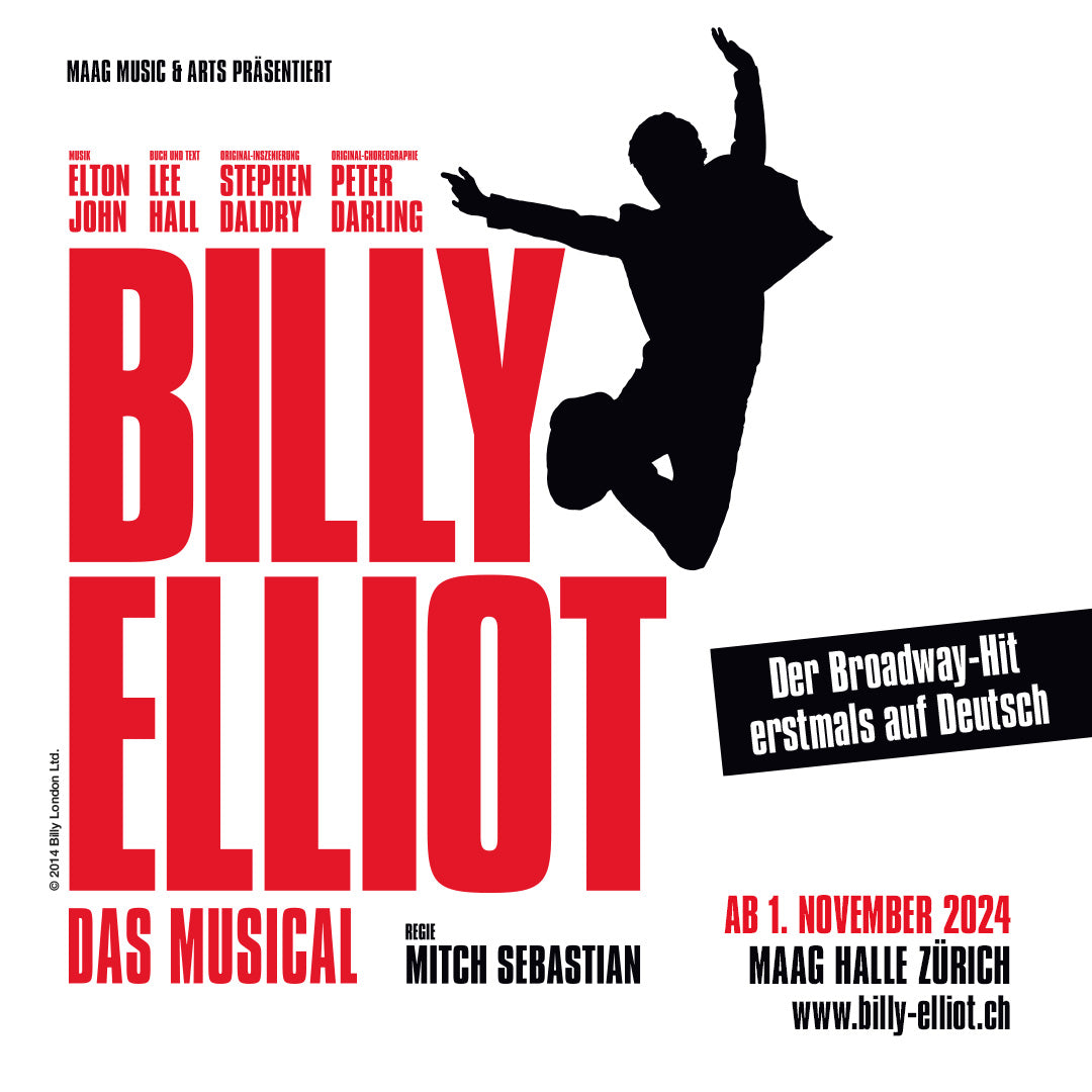 01.11.2024 - 23.03.2025 Billy Elliot - Das Musical - Erstmals auf Deutsch