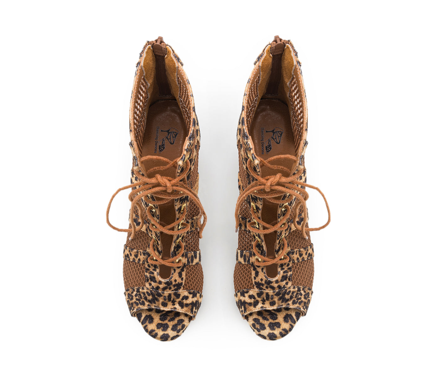 Zapatos de danza Tuttle en leopardo camel