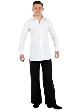 RU5749 Men's white stretch shirt