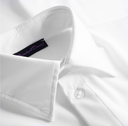 RU5749 Men's white stretch shirt