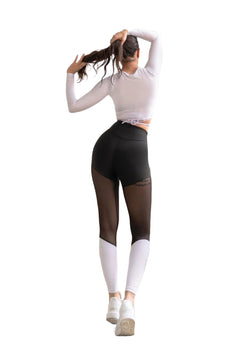 1004 leggings extra de cintura alta en blanco y negro