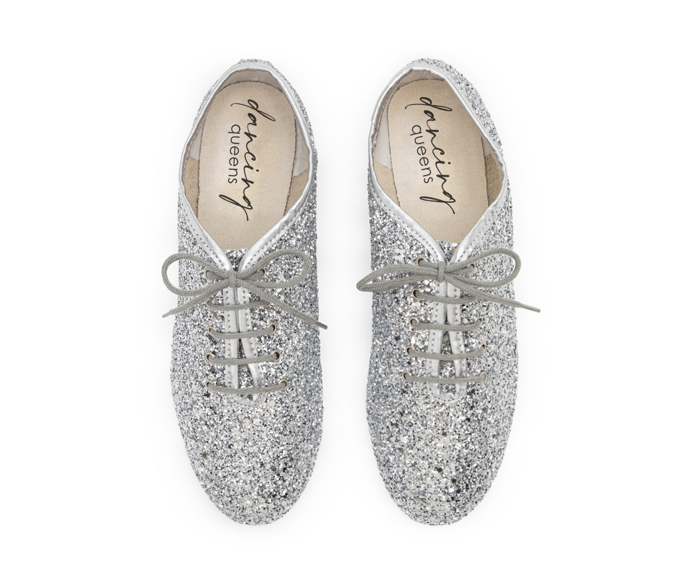 550 Silver Glitter Chaussures de danse en paillettes