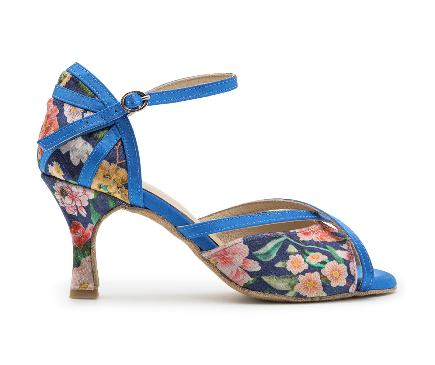 Nao's dance shoes in Blue Flowered