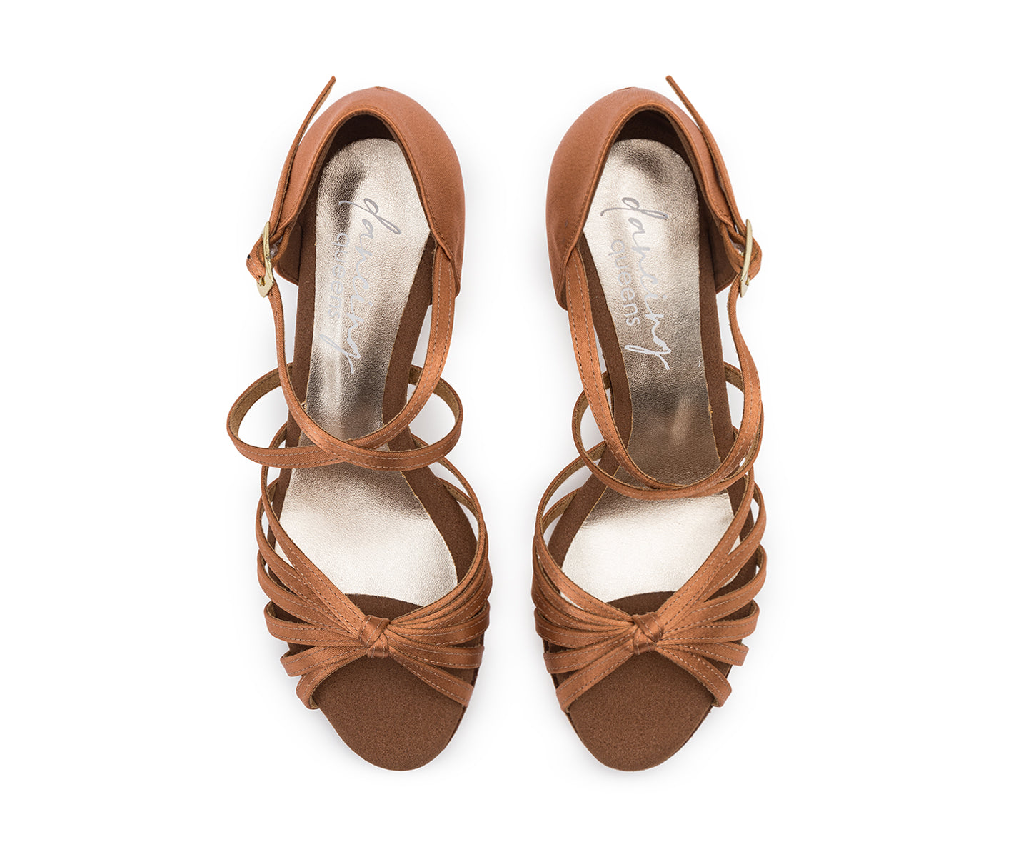 205 Show-Tanzschuhe in Satin Tan mit flexibler Sohle