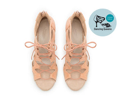 PD804 Net Dance Shoes in Coral Nobuck - Edition limitée