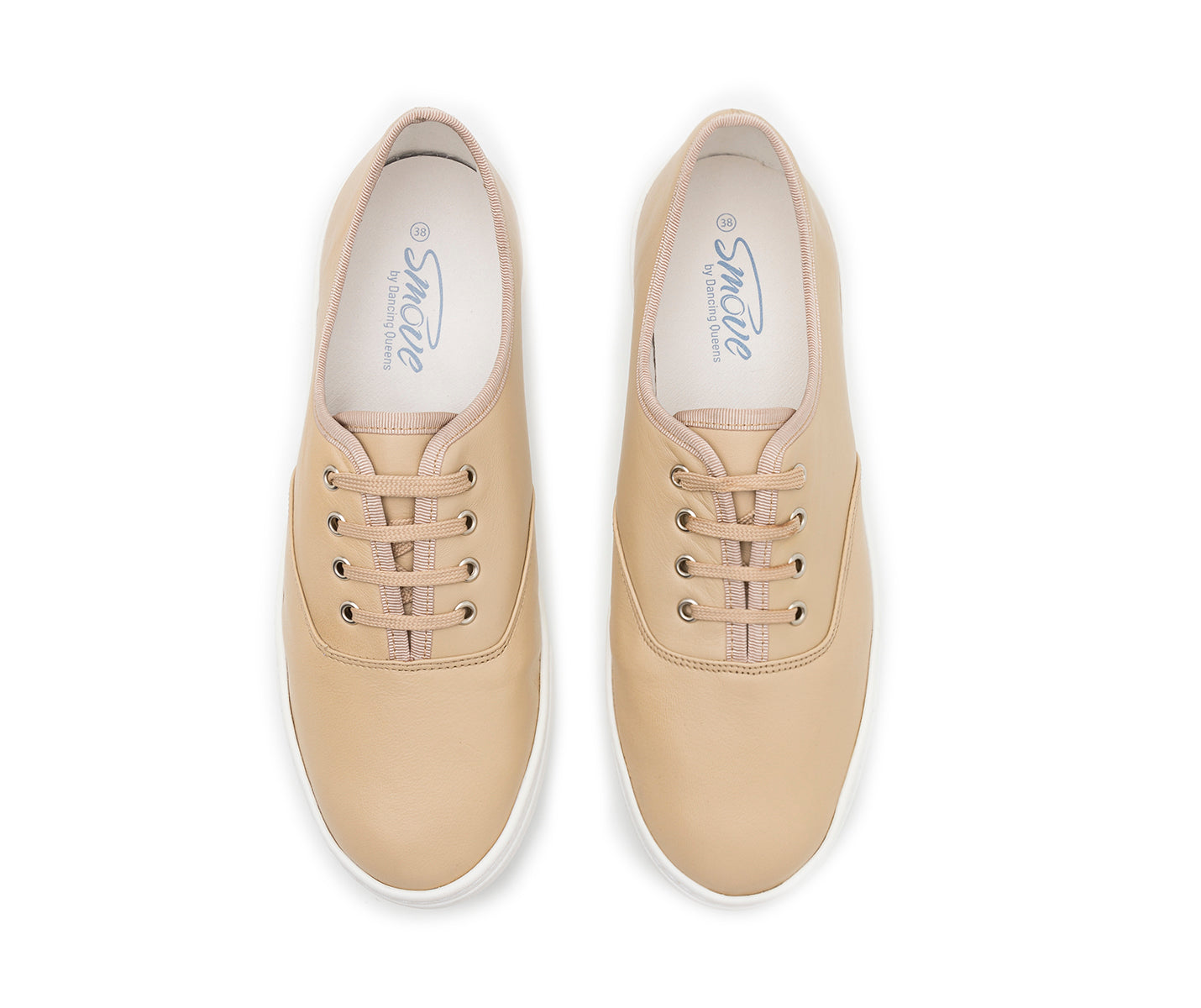 Smove Dance Sneaker en cuero beige