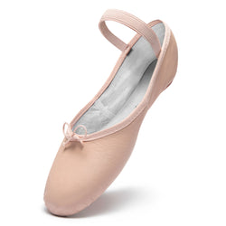 1003 Chaussons de danse en cuir rose