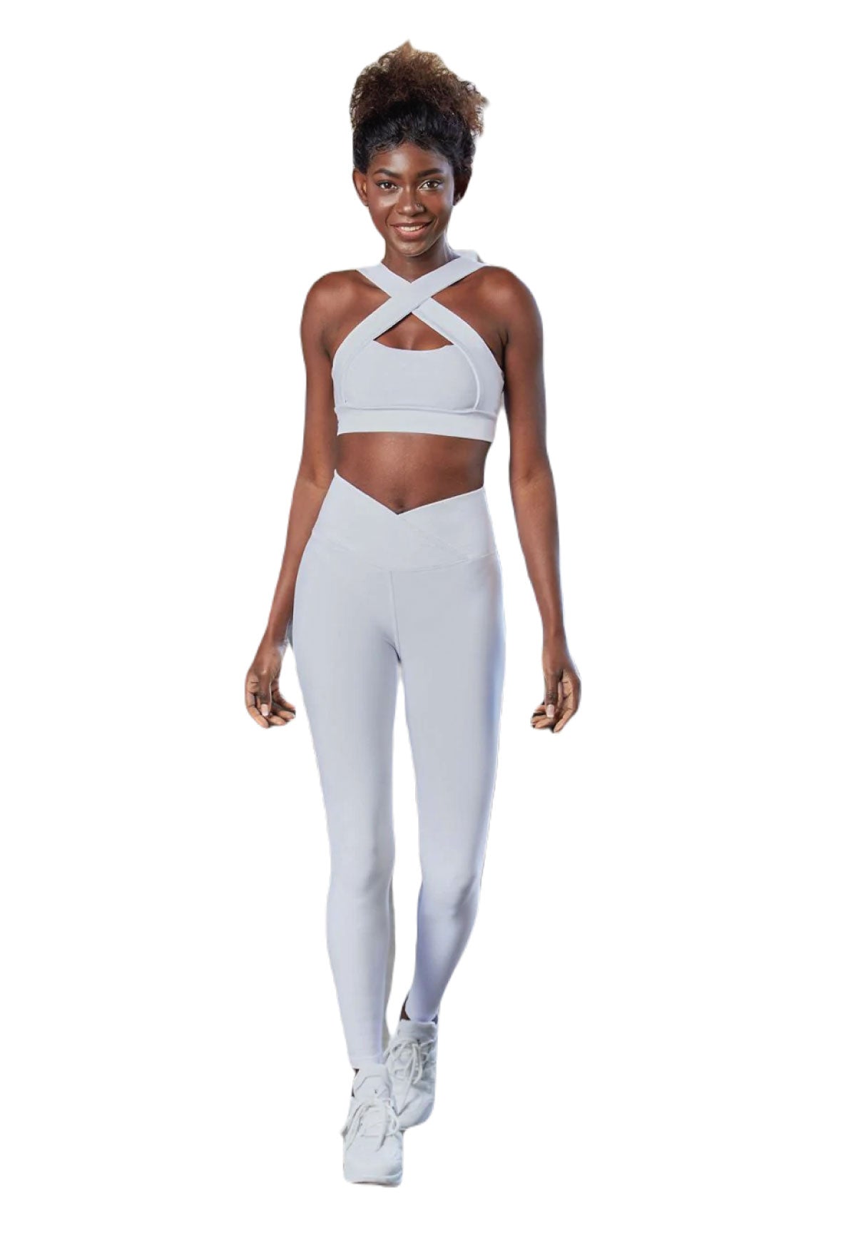 1085 Leggings a vita alta in bianco