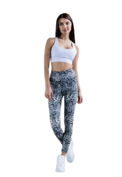 280 leggings extra de cintura alta en serpiente gris