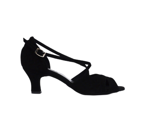 736 / 486 Tanzschuhe in Schwarz Wildleder