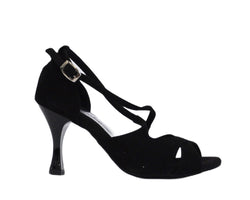 736 / 486 Tanzschuhe in Schwarz Wildleder