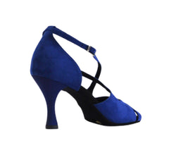 736 / 486 Chaussures de danse en daim bleu