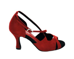 736 chaussures de danse en daim rouge