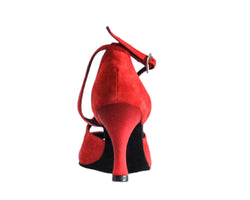 736 dance shoes in red suede