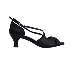 736 Tanzschuhe in Black Satin