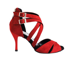 753 Dance shoes in red suede