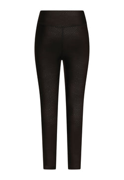 922 Leather Look Leggings in Schwarz