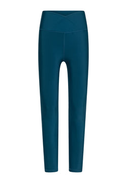 1096 Leggings Ve Waist en bleu pétrole