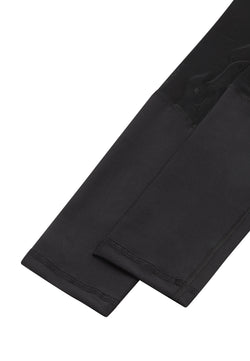 1005 Tulle Detailed Sport Leggings in Schwarz