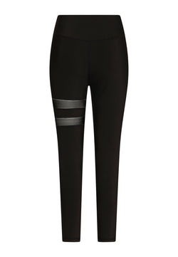 913 Tulle Detailed Sport Leggings in Schwarz