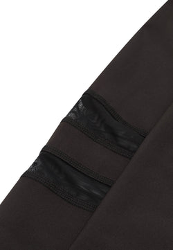 913 Tulle Detailed Sport Leggings in Schwarz