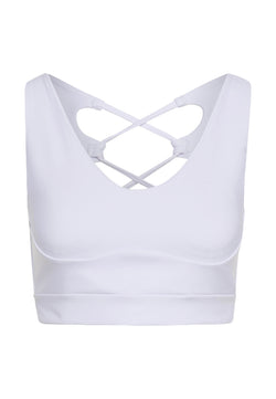 150 Striped Sport Bra in Weiss