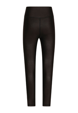 937 Leggings effetto pelle in nero Snake